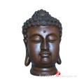 Bronze meditating buddha head statues